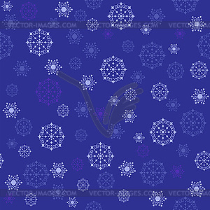 Blue Christmas background with snowflakes - vector image