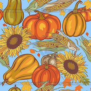 Autumn harvest, seamless - vector clipart