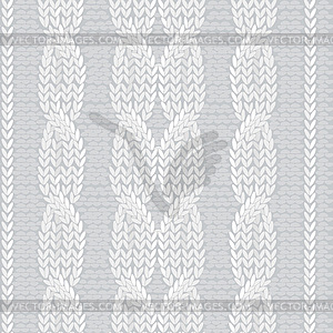 Aran knit fabric, seamless - royalty-free vector image