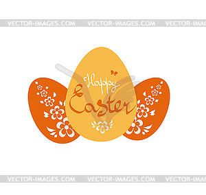 Easter background with eggs - vector clip art