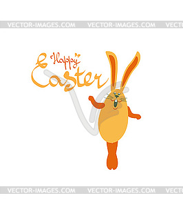 Easter background with rabbit - vector image