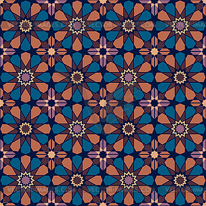 Seamless geometric Moroccan pattern - vector image