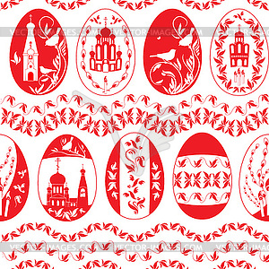 Easter eggs and ornaments shameless - vector image