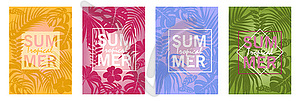 Tropical summer, template for poster - vector image