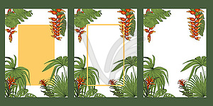 Tropical summer, template for poster - vector clip art