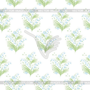 Lilies of valley stylized spring flowers - vector image