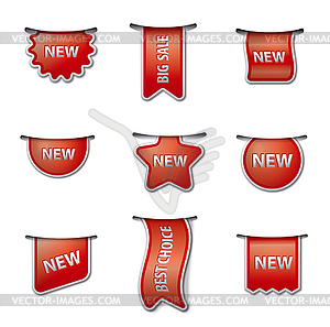 Advertising labels and tags - vector image