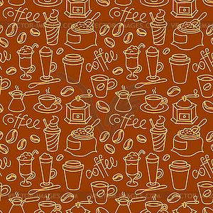 Coffee seamless pattern - royalty-free vector image