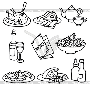 Food icon set - vector clipart