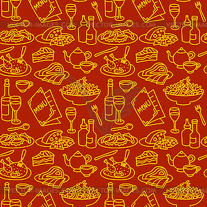 Food seamless pattern - vector image