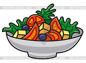 Vegetable fresh salad - vector clip art