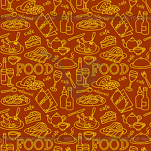 Food seamless pattern - vector clipart / vector image