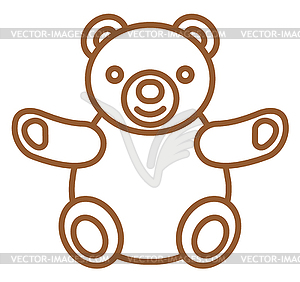 Teddy bear logo - vector clipart