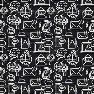 Communication seamless pattern - vector clipart