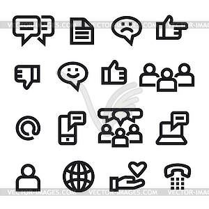 Social media icons - vector clip art