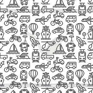 Transport seamless pattern - vector image