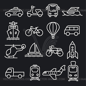 Transport icons - vector clip art