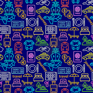 Travel colorful pattern - vector clip art