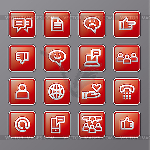 Social media icons - vector clip art