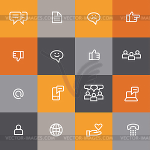 Social media icons - vector clip art