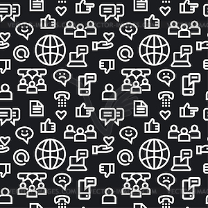 Social media pattern - royalty-free vector clipart