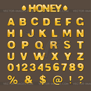 Gold capital letters - vector clip art