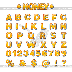 Gold capital letters - vector clipart