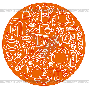 Tea concept icon - vector clip art