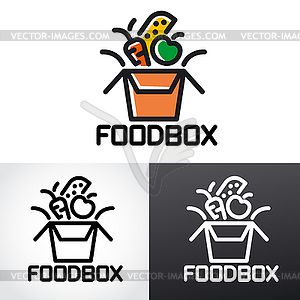 Food box logo - vector clipart