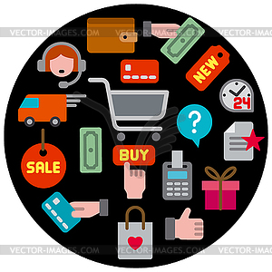 E-commerce shop icon - vector image
