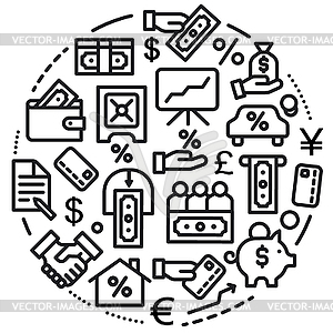 Business finance icon - vector image