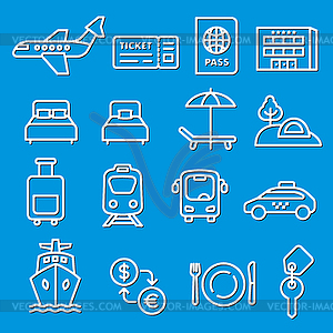 Travel concept icons - vector clipart