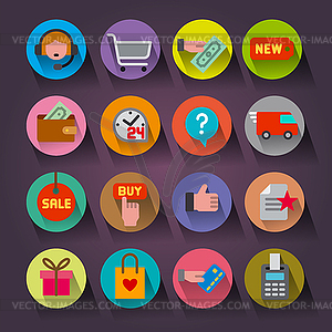 E-commerce shop icons - vector image