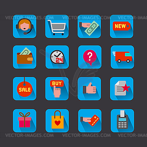 E-commerce shop icons - vector image