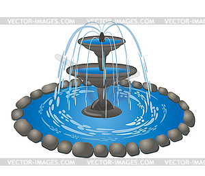 Fountain in park - vector image
