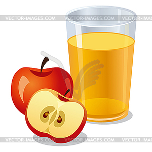 Яблочный сок - клипарт в векторном виде