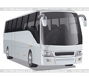 Bus - white & black vector clipart