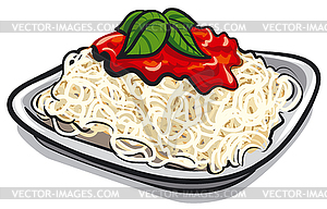 Spaghetti pasta - vector clip art