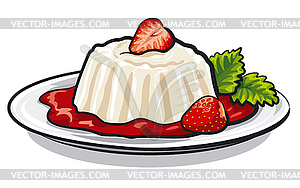 Strawberry dessert - vector image