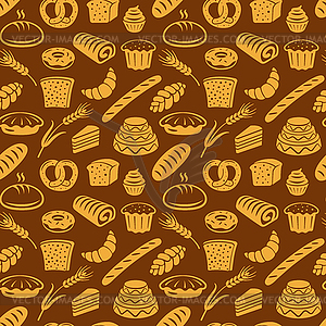 Bakery seamless pattern - vector image