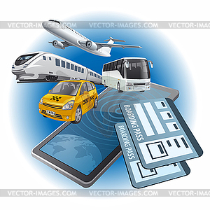 Online service tickets - vector clip art