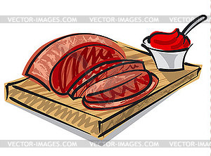 Beef on board - vector clipart