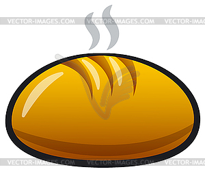 Baking loaf bread - vector image