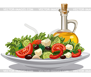 Fresh green salad - vector clipart / vector image