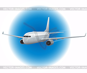 Jet passenger airplane - vector image