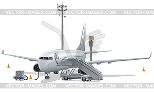 Jet passenger airplane - royalty-free vector image