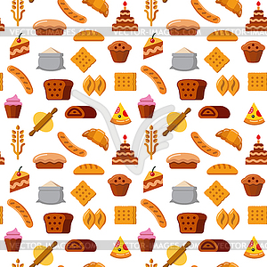 Bakery pattern - vector clipart