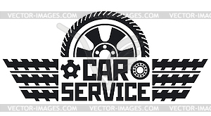 Car service logo - vector image