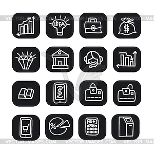 Finance icons - vector clip art