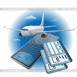 Air tickets buying - vector clip art